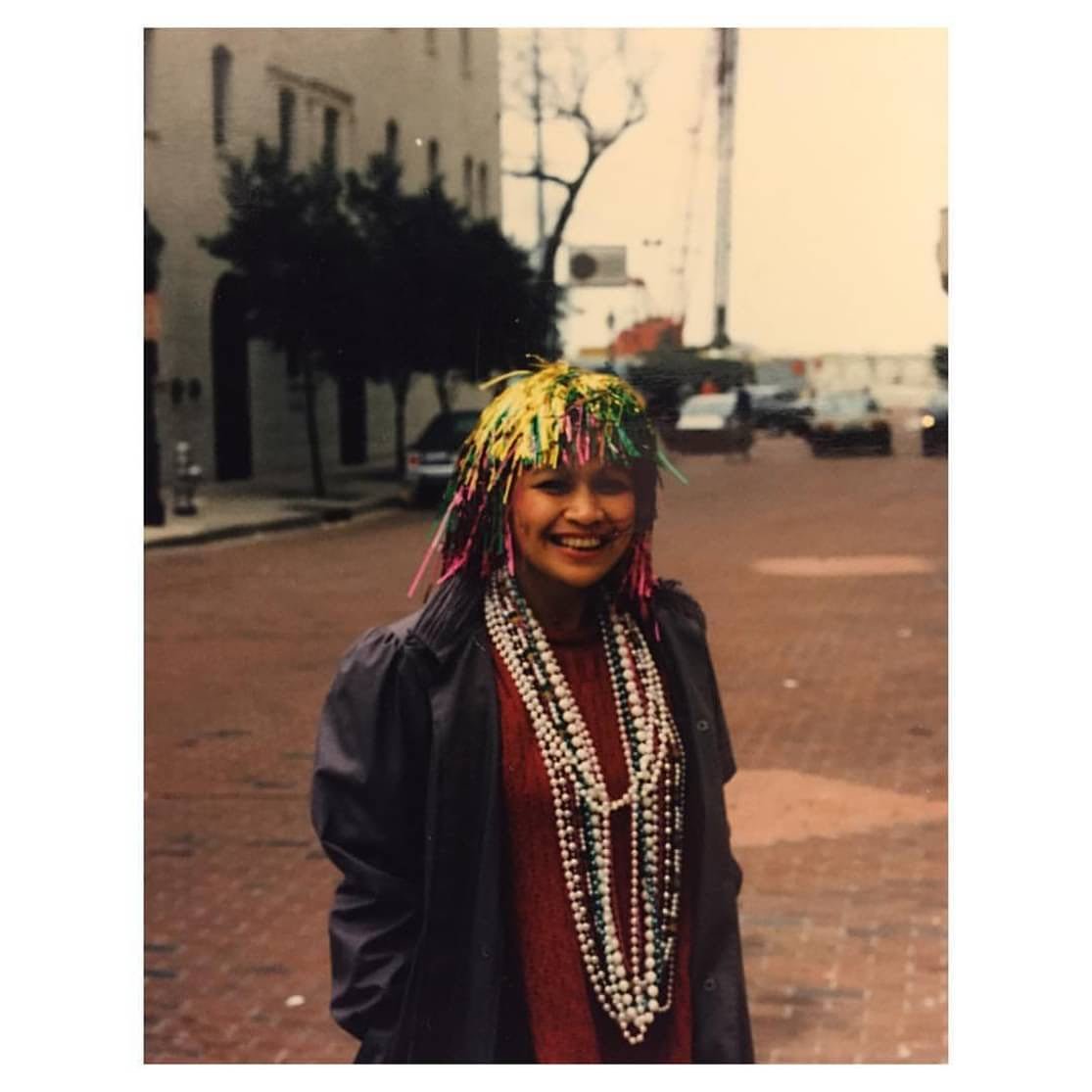 Mardi Gras Marlo - the life of the party.

I don&rsquo;t always get a long with her, but a lot of who I am is bc of her. 

She moved to US as a child in the 60s, a time where one was encouraged to &ldquo;assimilate.&rdquo; Effectively, her culture wa