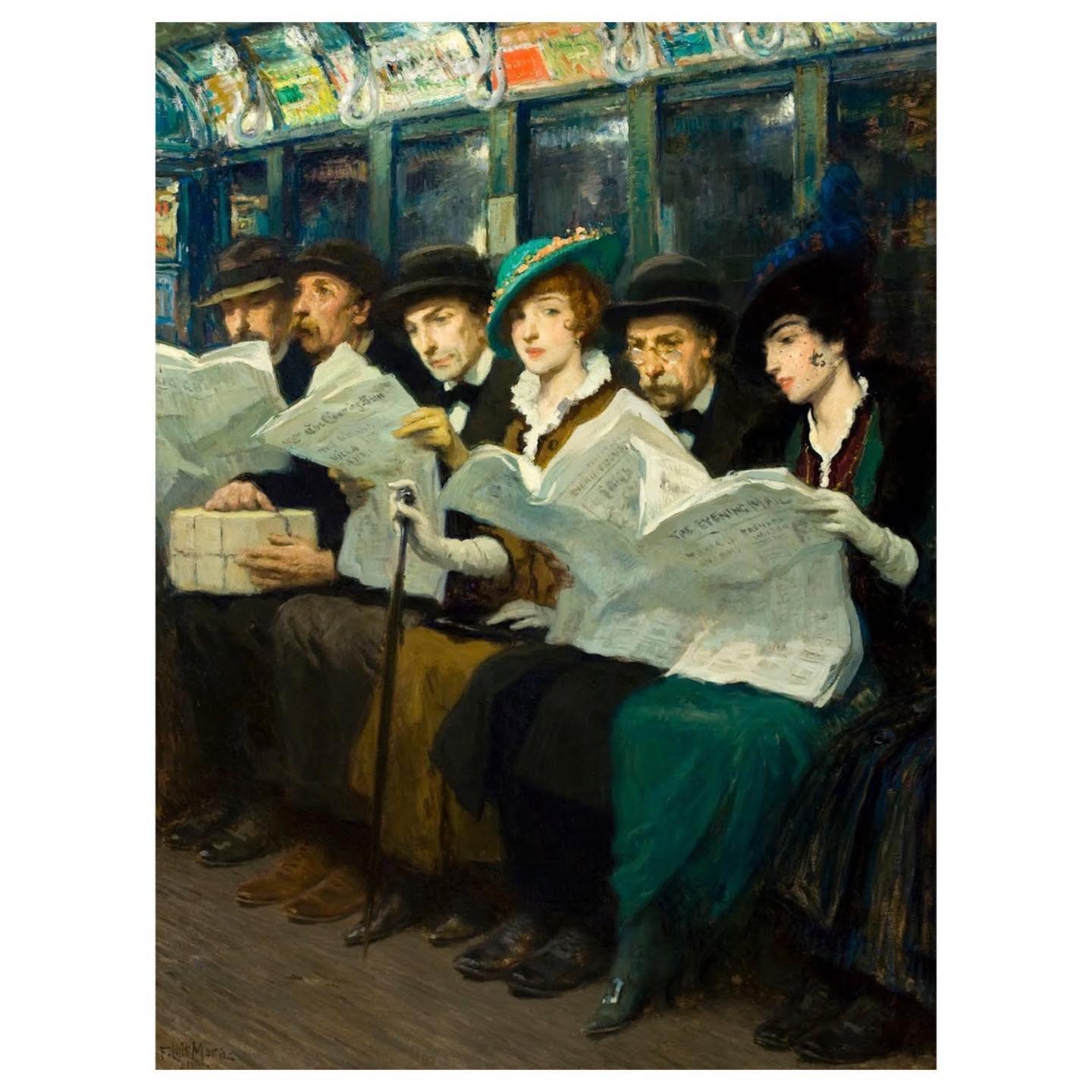 Subway Riders in New York City. F. Luis Mora, 1910.

Inspo sent from a friend!!