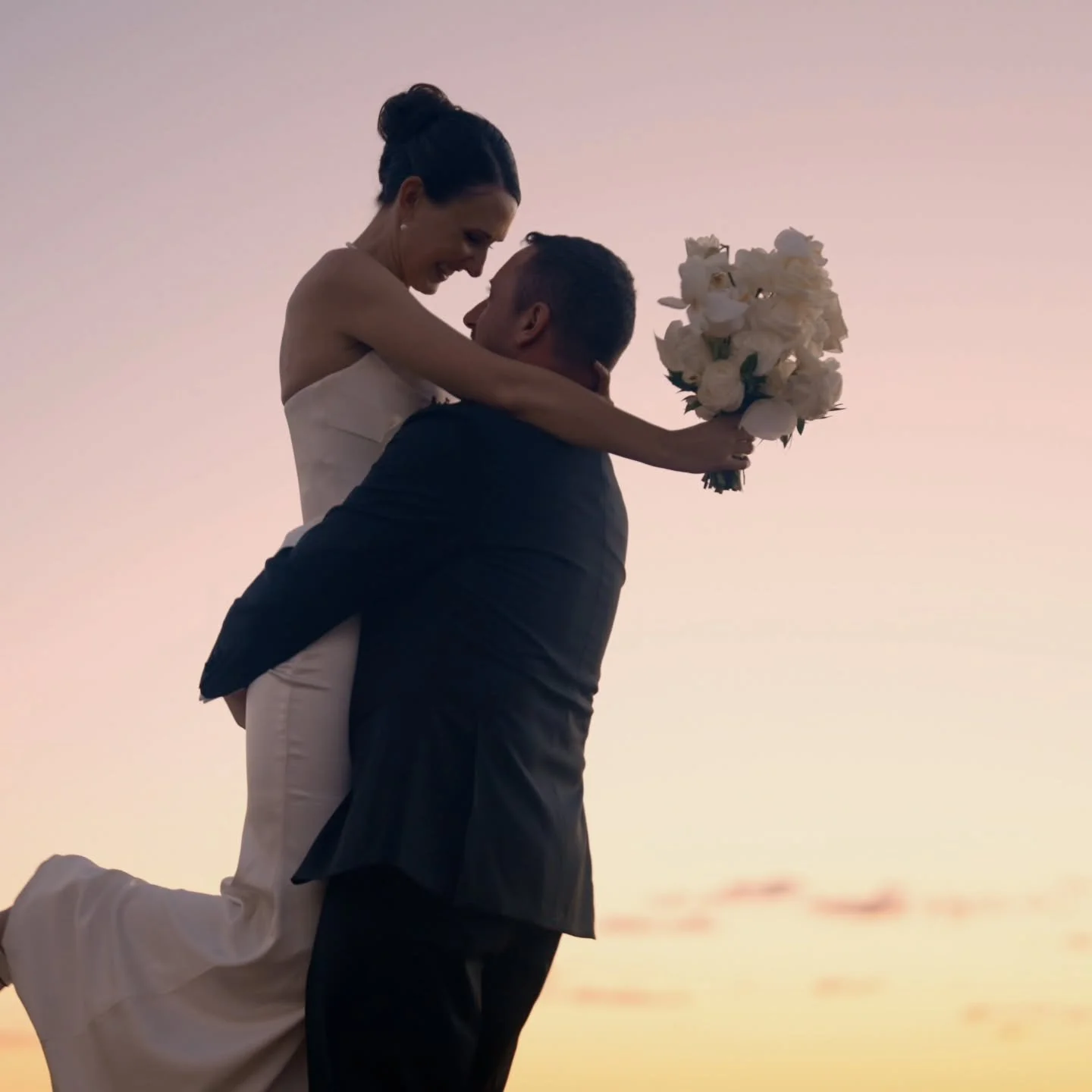 Golden skies, soft laughter, and the kind of love that lifts you off your feet. Filming moments like this in New Mexico will never stop feeling magical.

#newmexicoweddingvideographer #newmexicoweddings #videographer