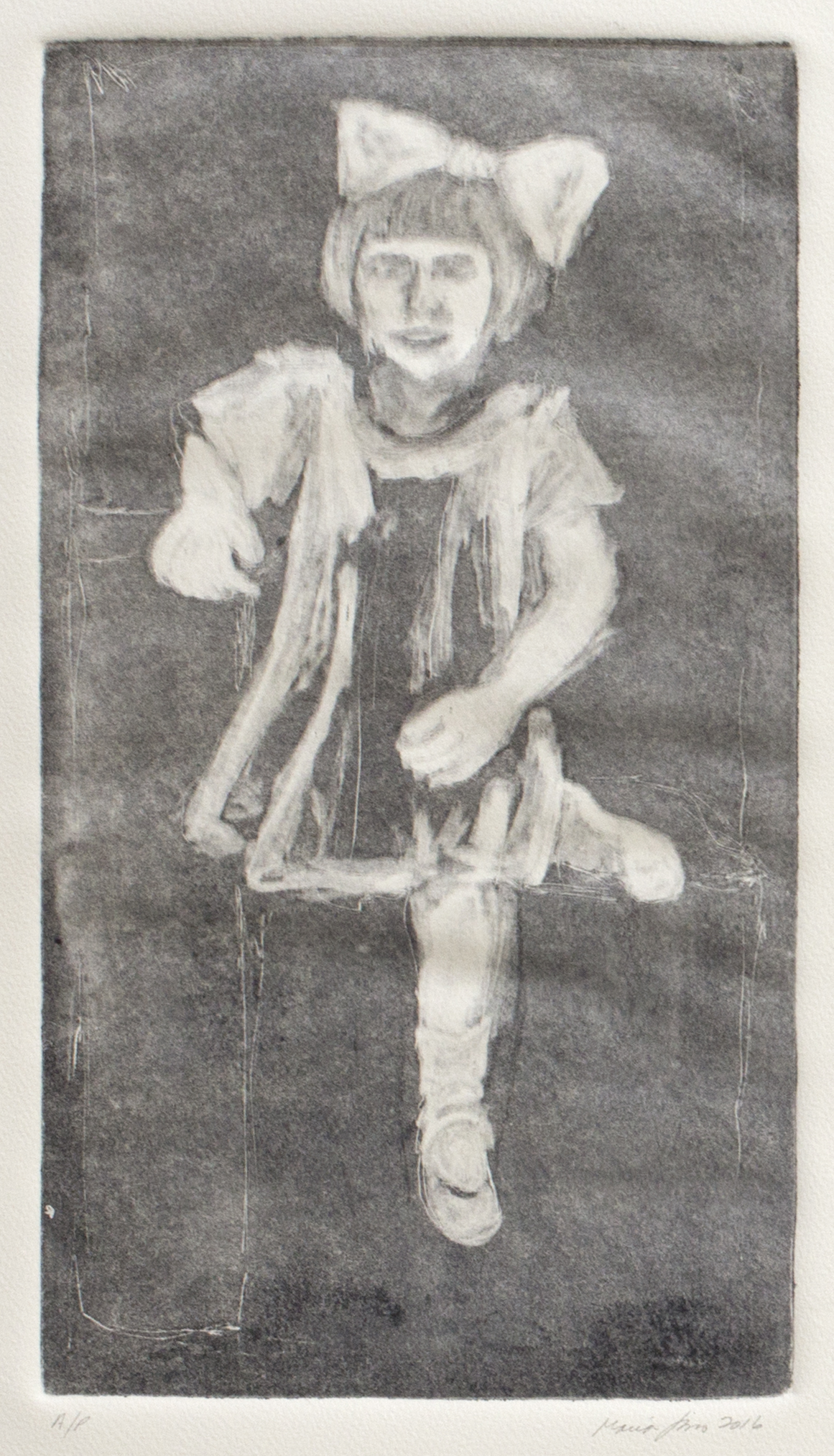 Tia Olga with Bow (Ghost Print)