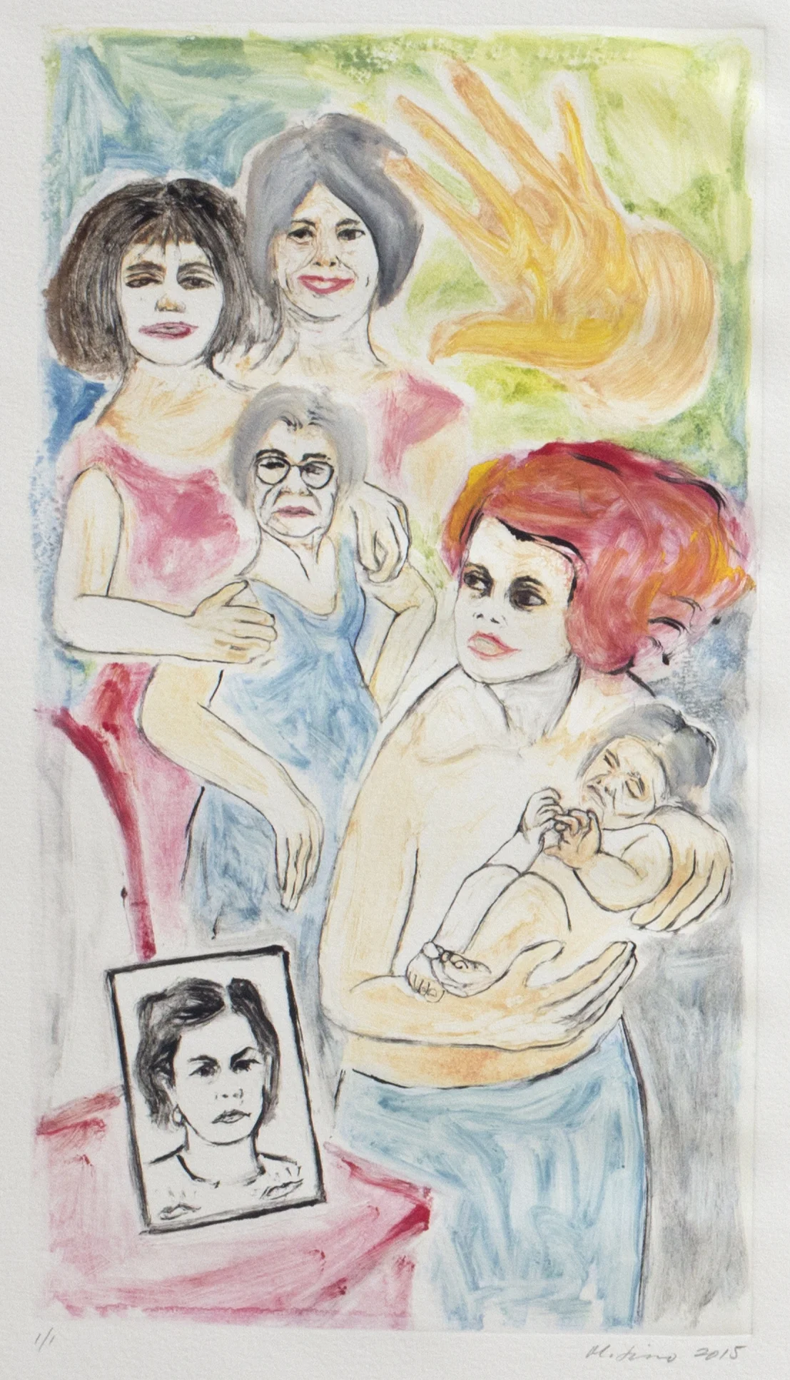 Self-portrait with My Mothers (ghost print)