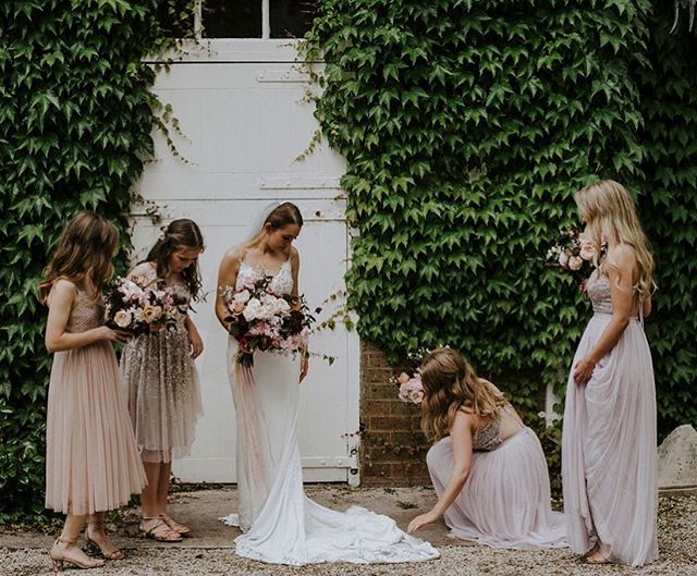 Subtly different dresses deserve subtly different hair styles 💕 Loved styling the hair of this magical bride tribe ✨