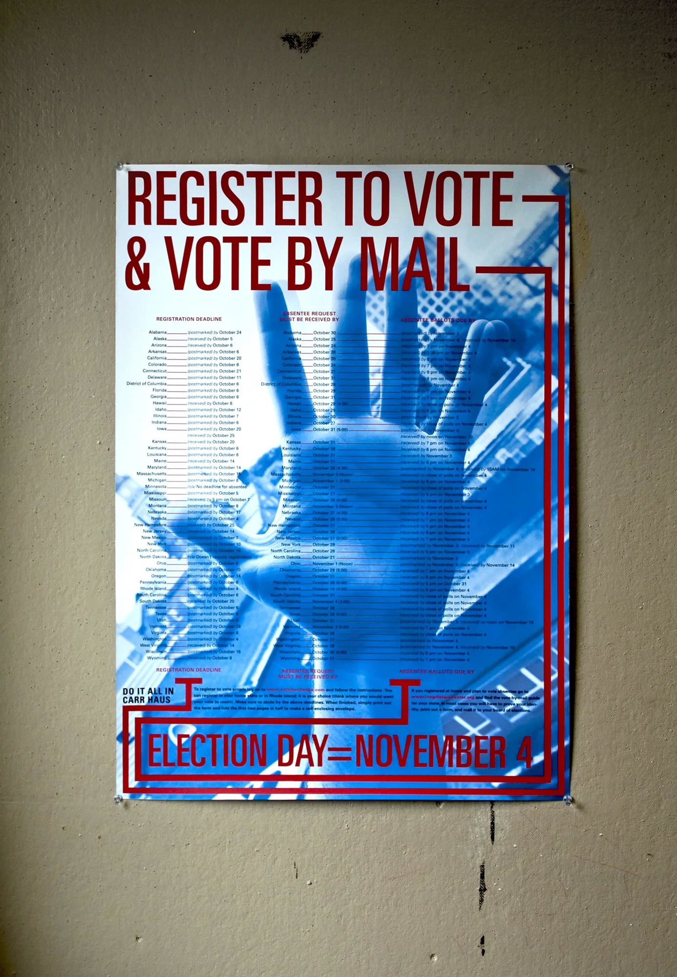 Voter Registration Information Poster Design