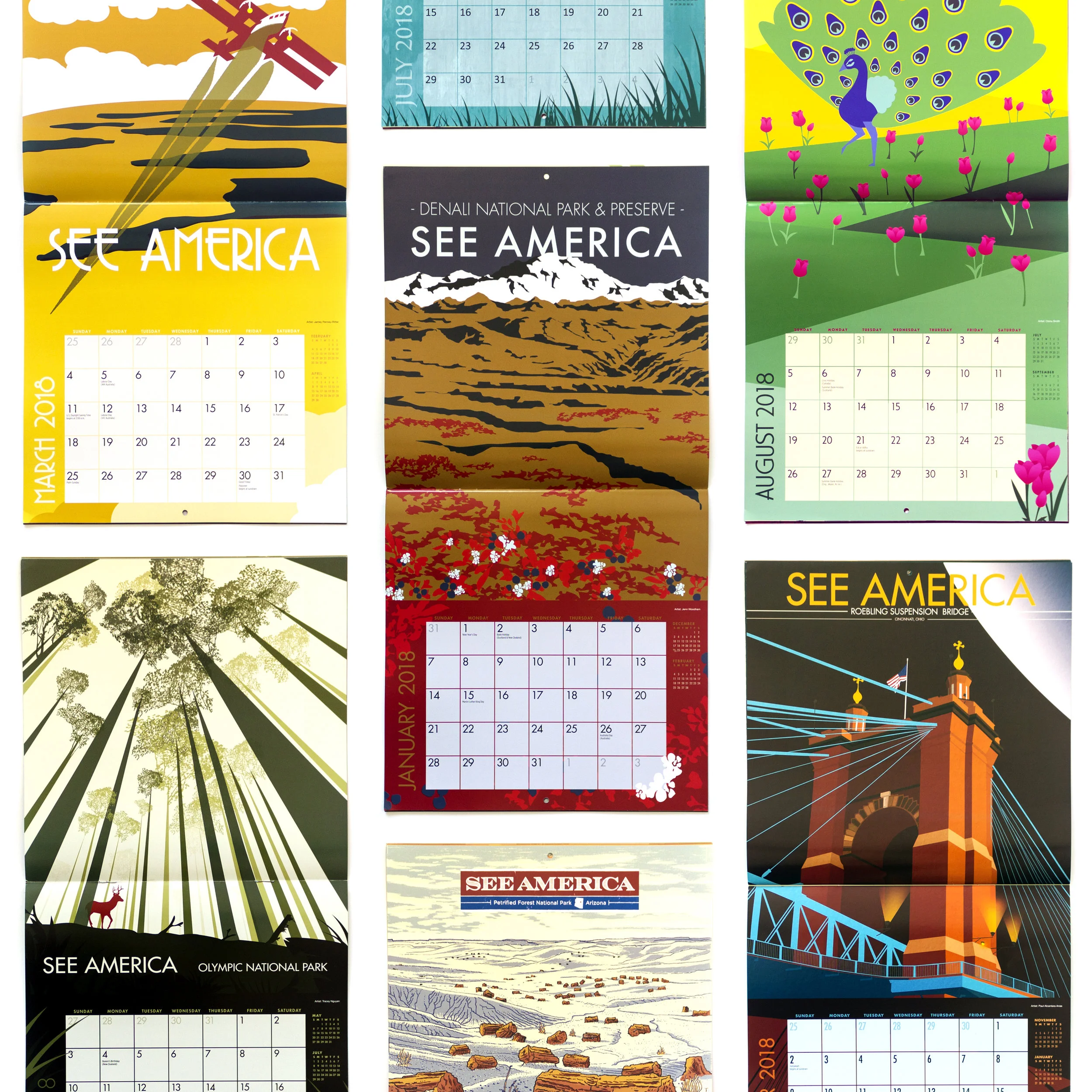 2018 See America Calendar