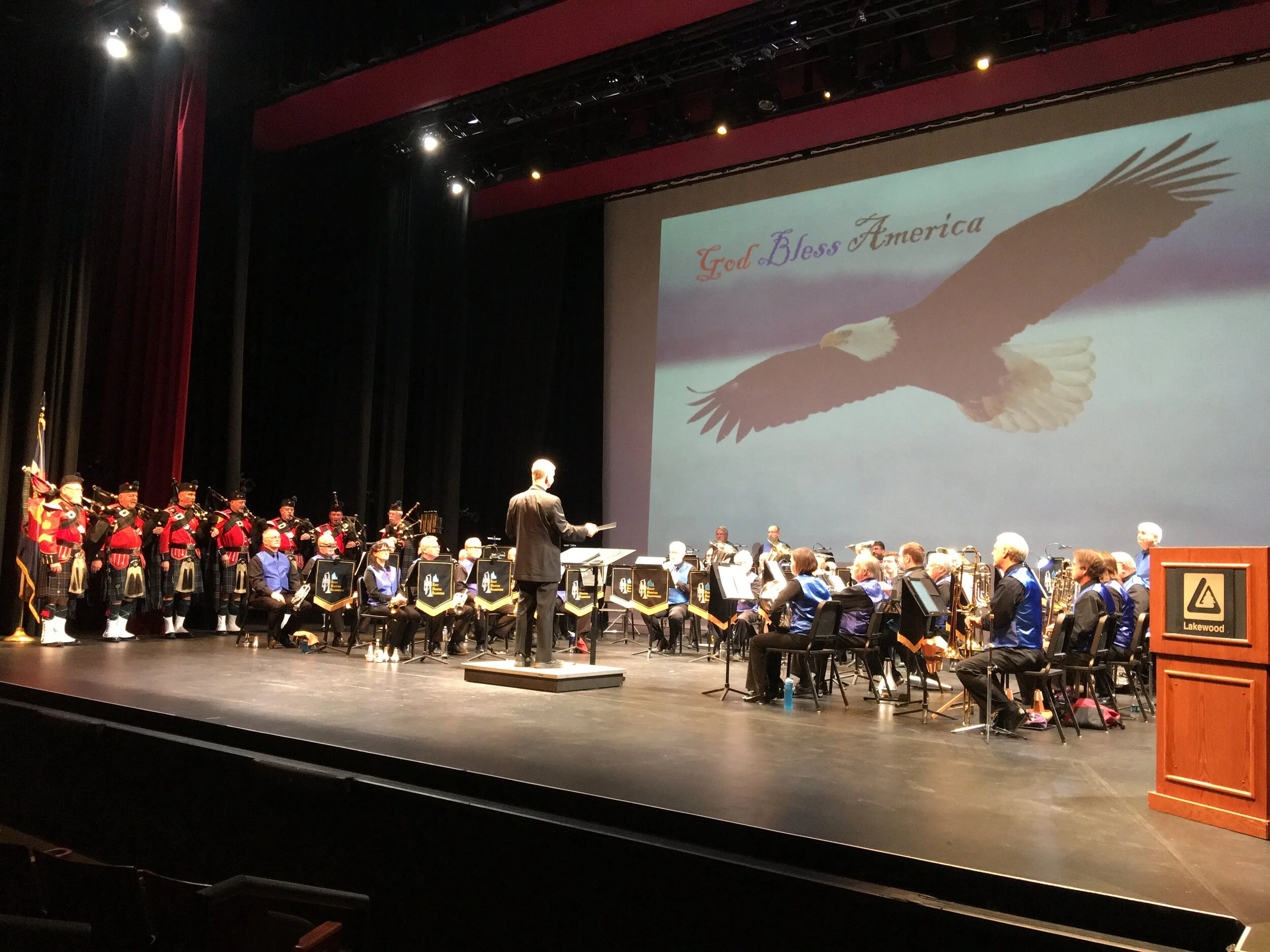 Veteran's day concert 2019 with El Jebel Shrine Pipe Band