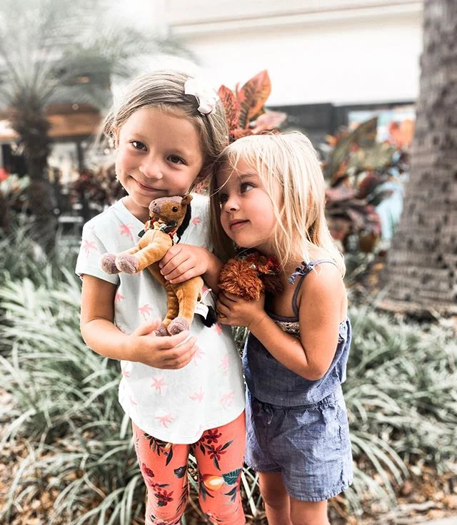 Pretty much sums up how these two are. Sloane looks up to her big sister so much. Except when they are in a beach race. If they are in a beach race, Sloane will run until she reaches her sister, at which point she will grab said sister by the swimsui