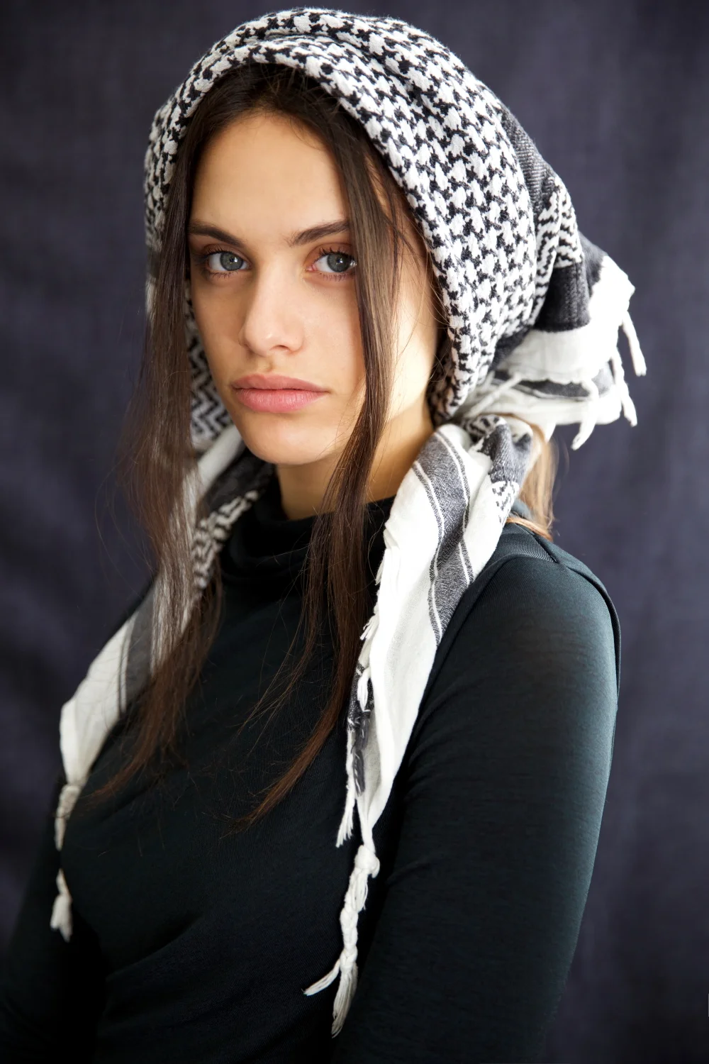 Scarf – Photographer’s own, Green dress - Alexander Wang