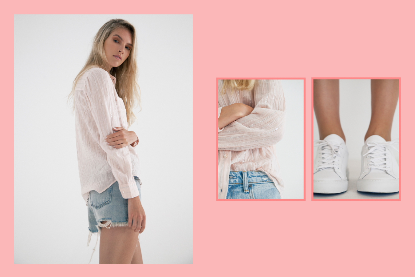 Isabel Marant Etoile Samson shirt, Alexander Wang Bite shorts, Woman by Common Projects white Achilles low sneakers