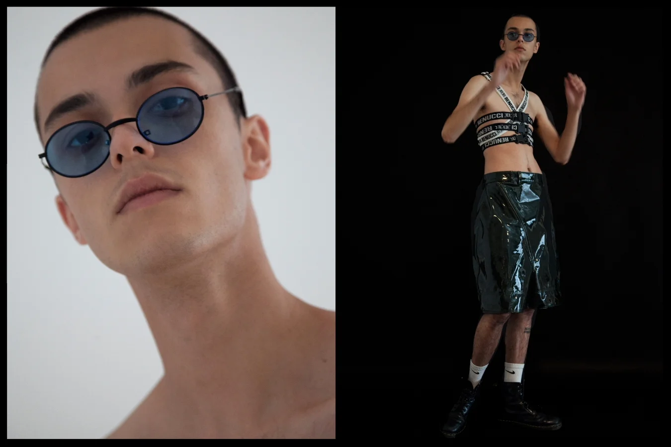 Chest Straps Demian renucci, Shorts Talia Jimenezz, Socks Nike, Shoes Doctor Marten, Glasses stylists own