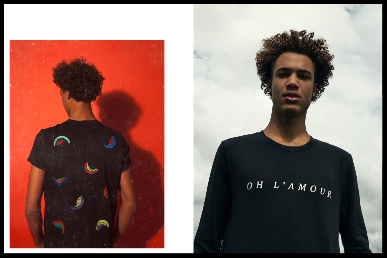 Left: Paul Smith t shirt - Right: APC jumper