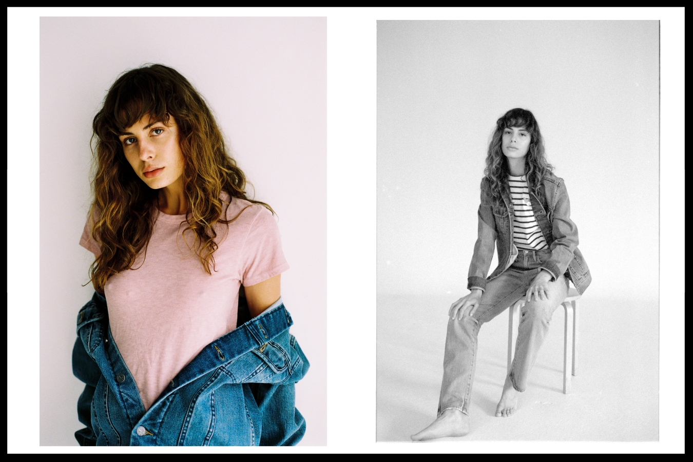 Weathered tee, Acne denim jacket, Acne denim jacket, Etre Cecile tee, Frame jeans