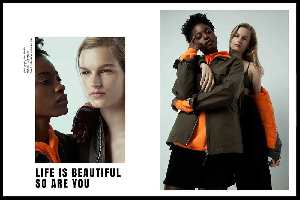 1. Miyuki hoodie, Norse jacket, Frame denim mini skirt, 2. Norse Jacket, Matteau crop top, T by Alexander Wang pants