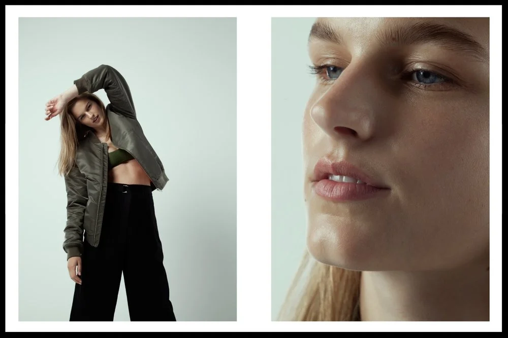 Norse jacket, Matteau crop top, T by Alexander Wang pants