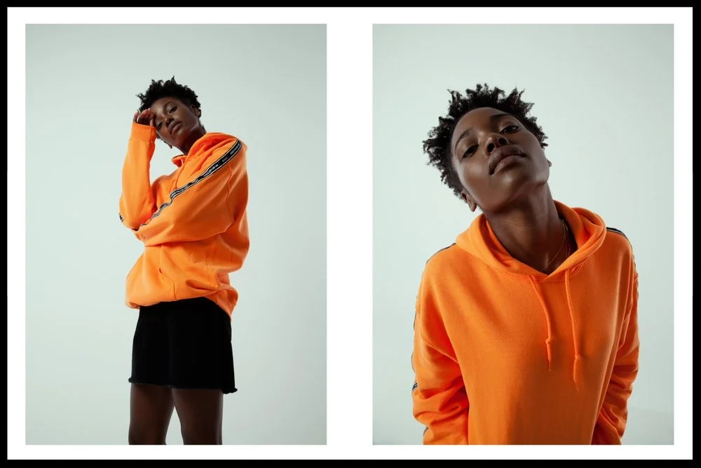 Miyuki hoodie, Frame denim mini skirt