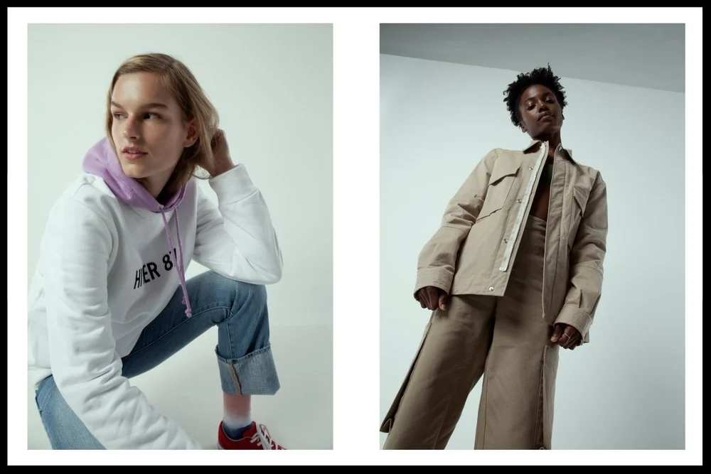 1. A.P.C. Hiver jumper, Miyuki hoodie, Frame jeans, 2. Paul Smith jacket, Bassike pants, Matteau crop top