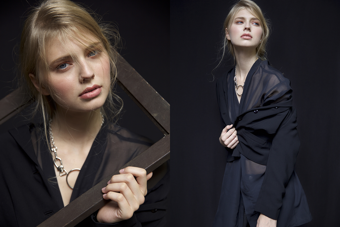 Jacket Vintage, Choker Mixxmix, Sheer shirt Vintage, Frame Drunk on the moon