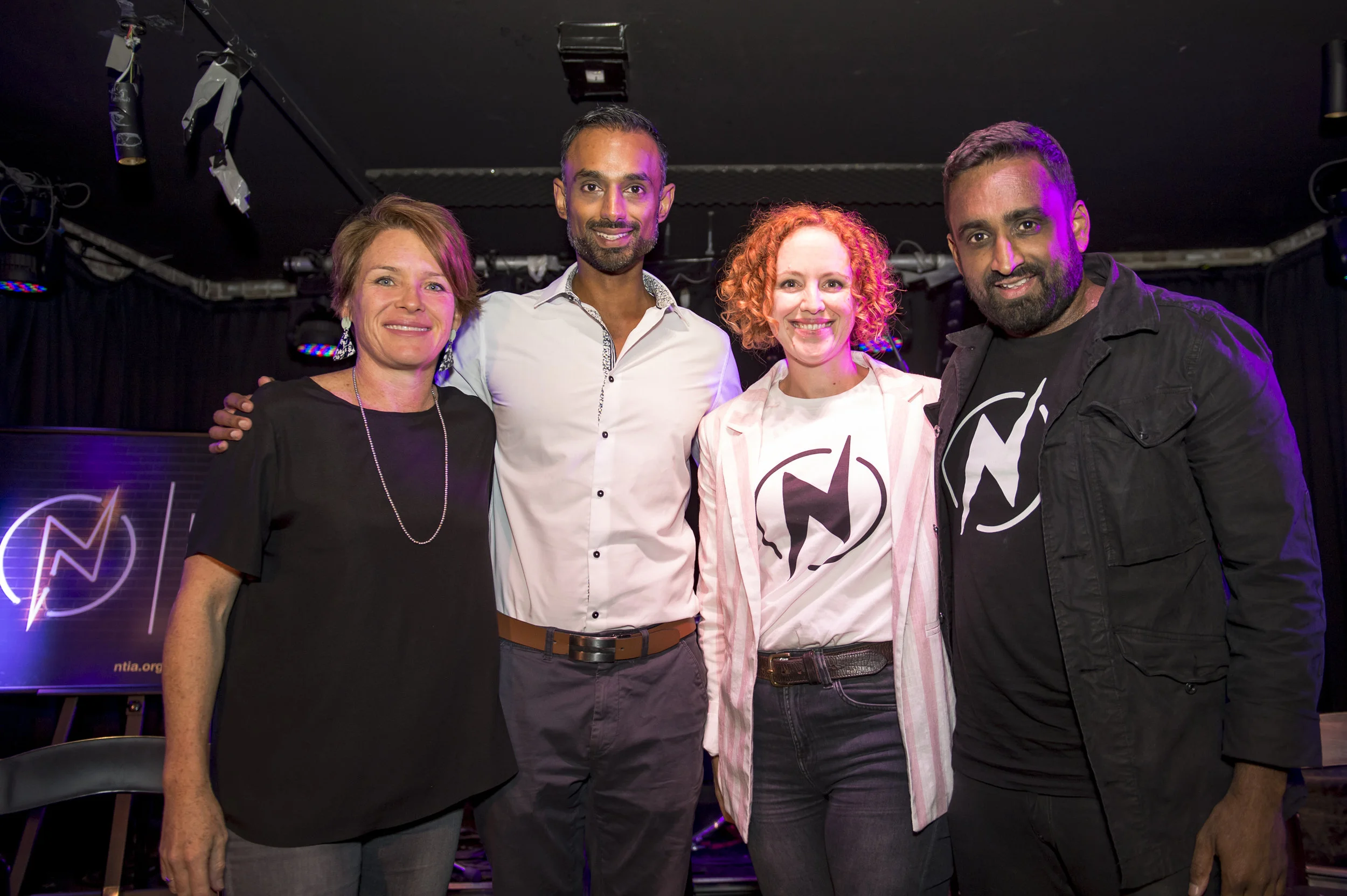 Left to right: Justine Baker, Kamran Ahmed, Kerri Glasscock and Michael Rodrigues. Photo credit Cassandra Hannagan