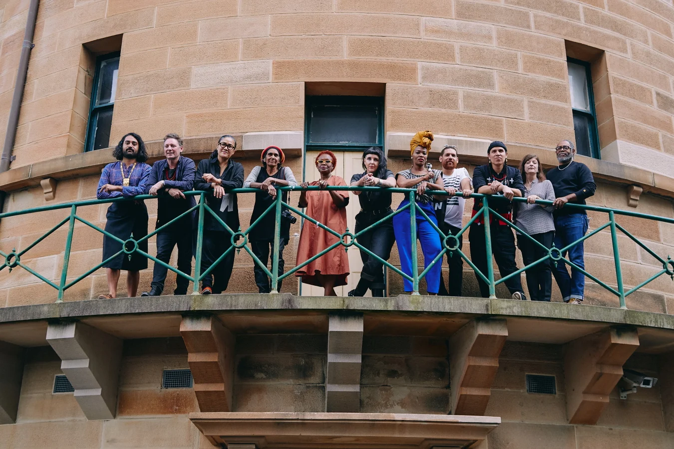 L to R: Léuli Eshrãghi, Brook Andrew, Kylie Kwong, Barbara McGrady, Gina Athena Ulysse, S J Norman, Lhola Amira, Tony Albert, Nicholas Galanin, Katarina Matiasek, Arthur Jafa