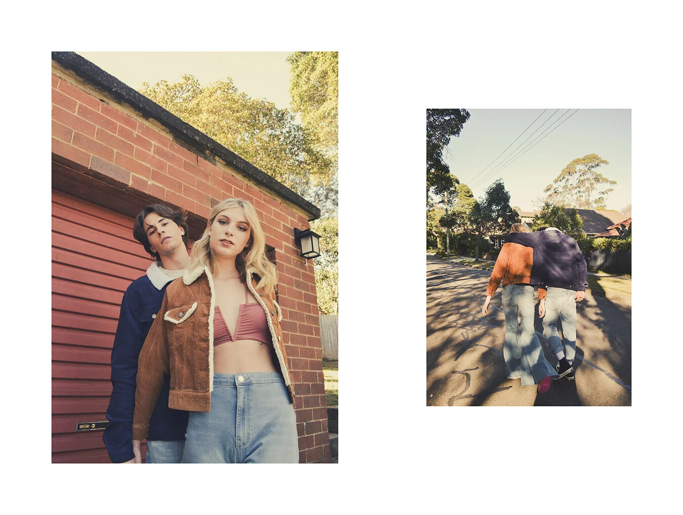 Jeremey: Top Vintage Market Place, Pants Models own, Jacket Levis,. Shoes Converse High Top 1970’s limited edition // Miley: Top Verge Girl, Pants Free People, Jacket ASOS, Shoes Chuck Taylor 1970’S limited edition