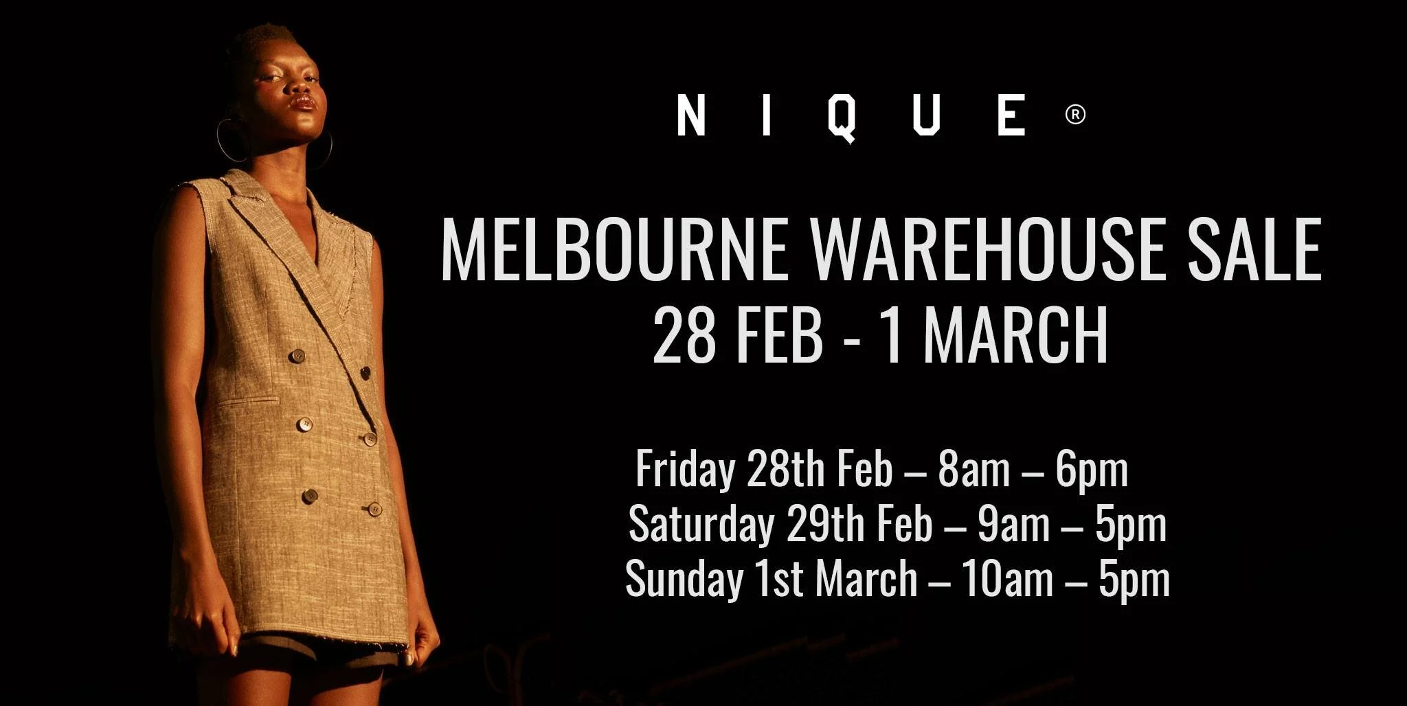 Nique Melbourne Warehouse Sale 