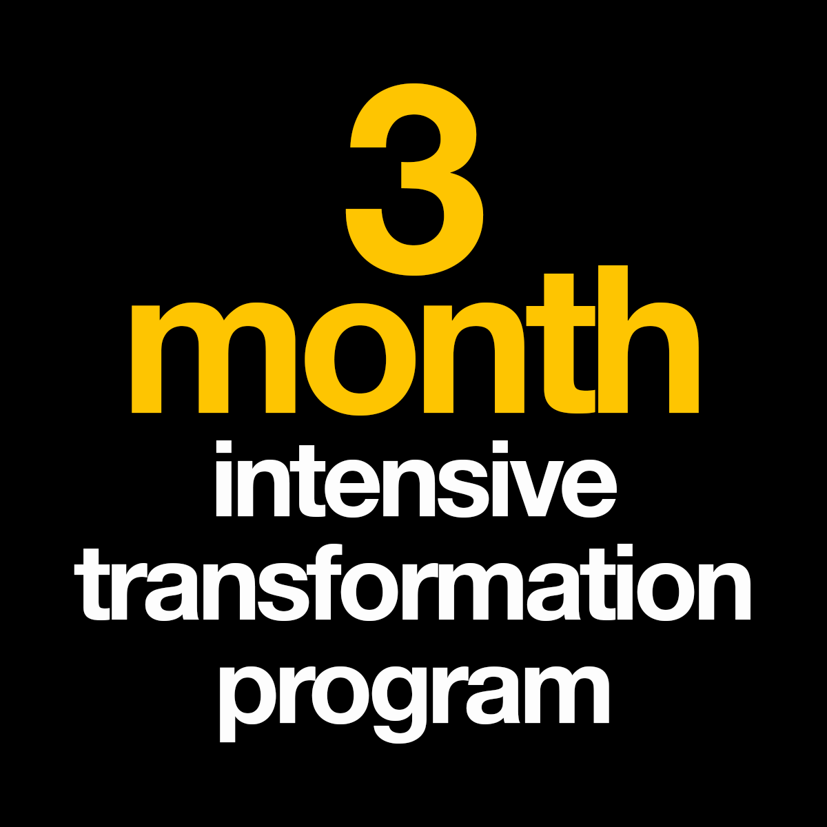3-Month Intensive Transformation Program