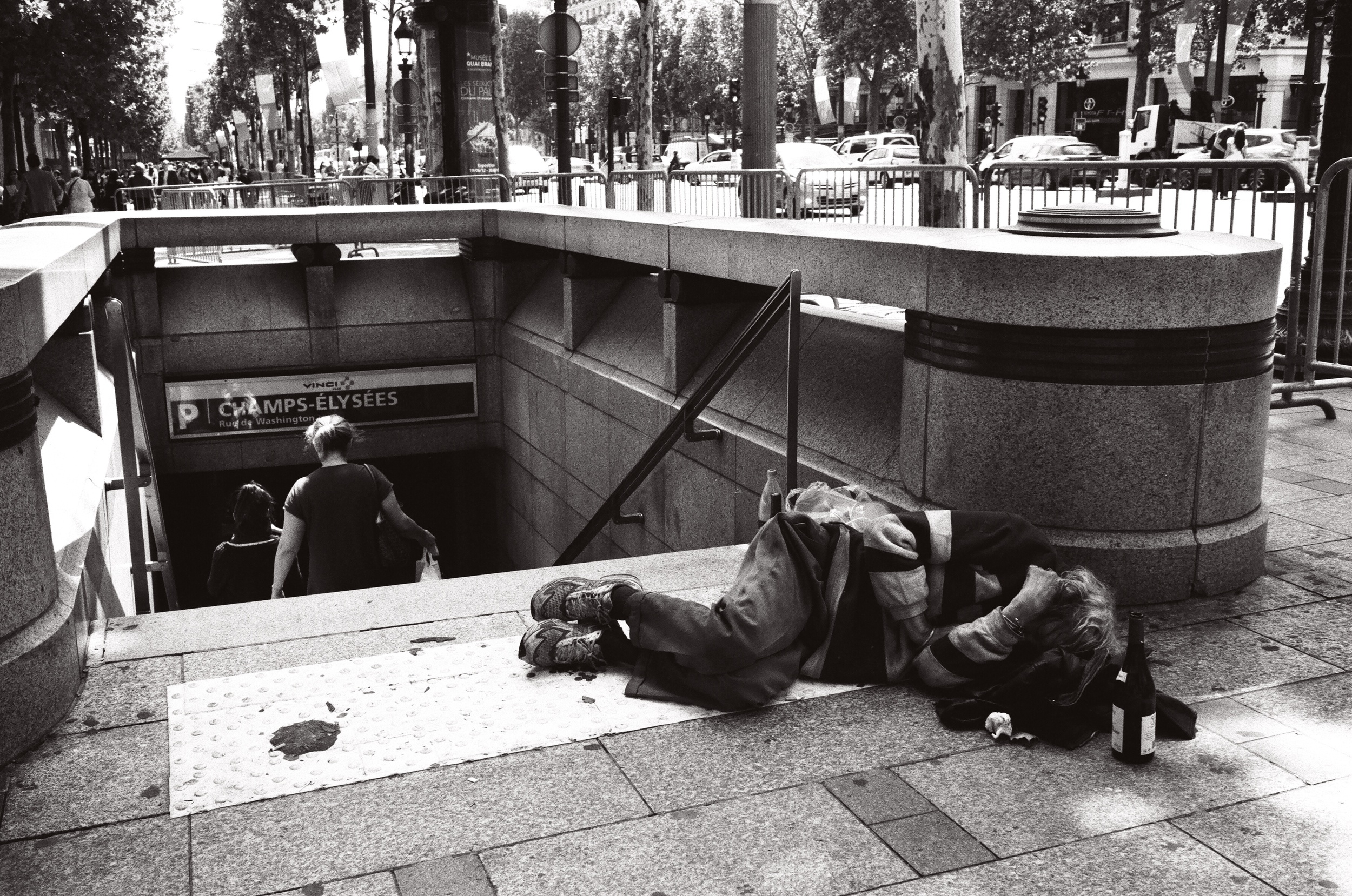 Homeless Person on Champs-Élysées, Paris (2012)