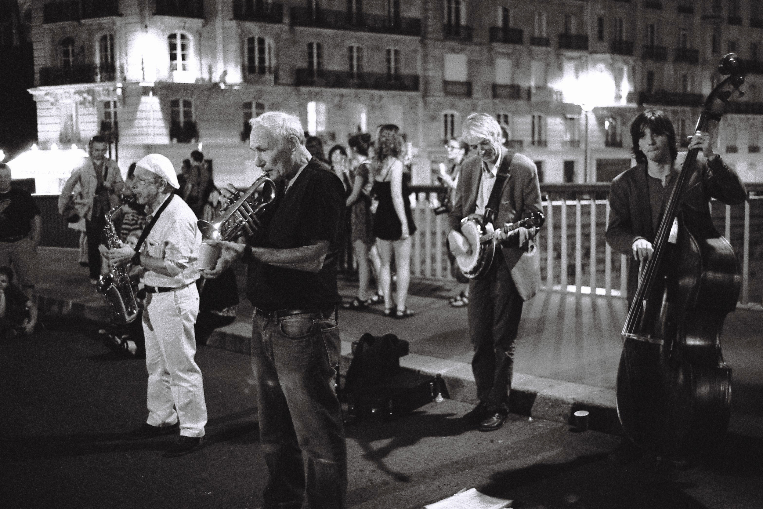 Musicians performing on the bridge (2012)