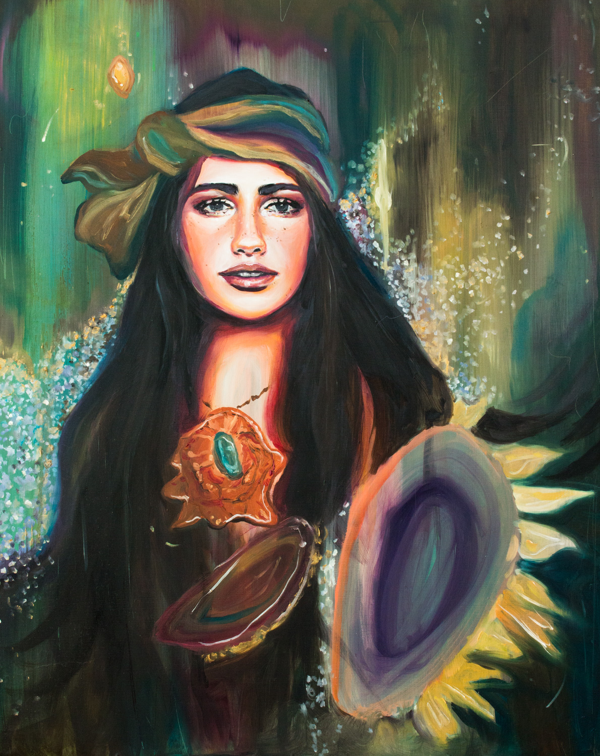 "NORTHERN LIGHTS" 2015 - OIL ON WOOD PANEL