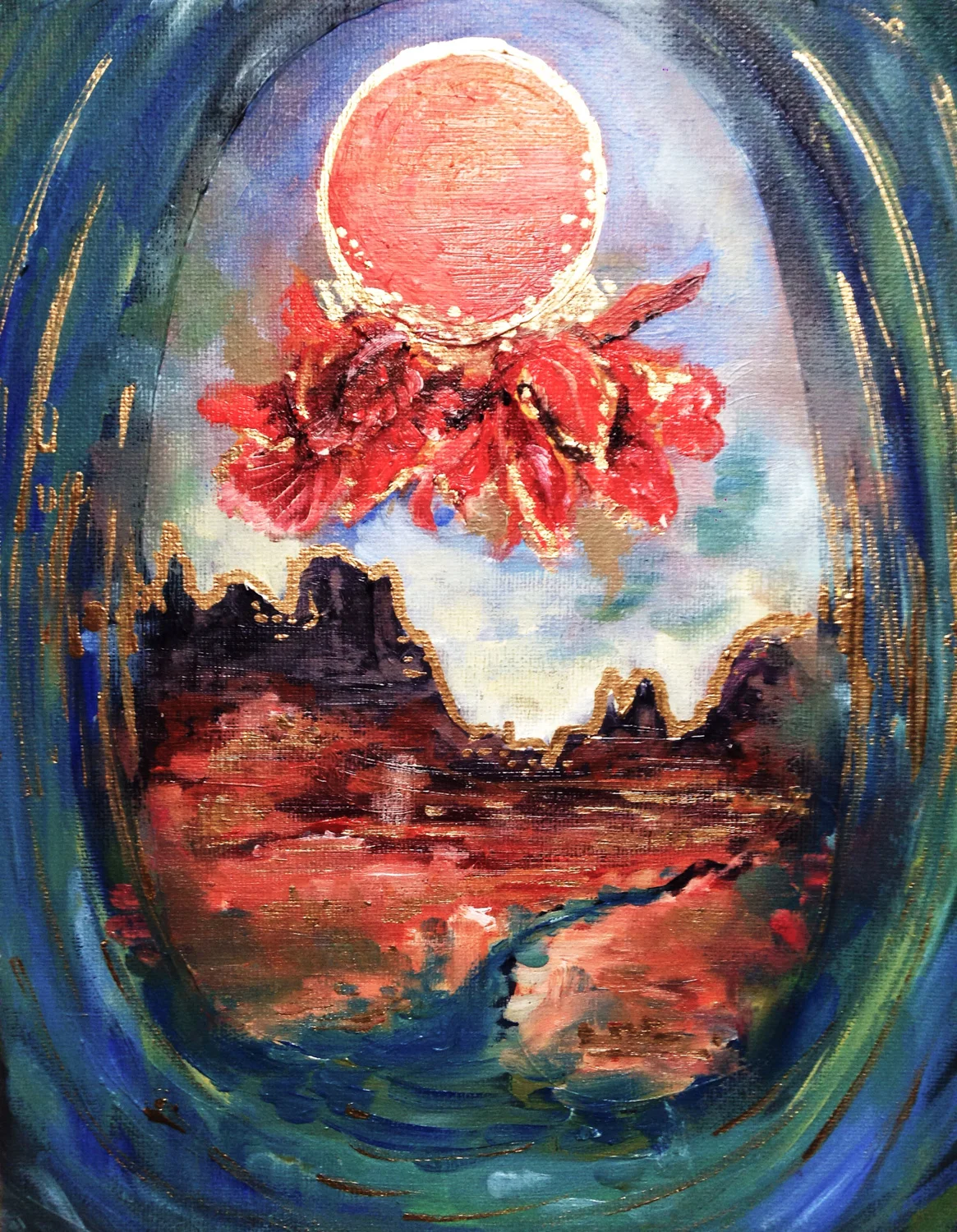 "SUN PETALS" 2015 - OIL ON CANVAS
