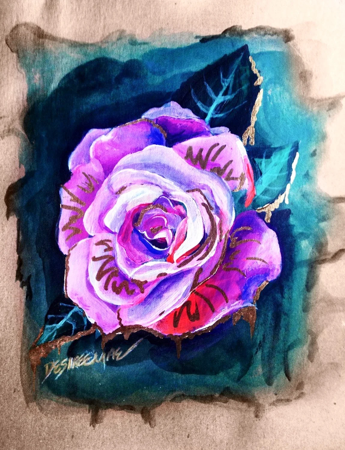 "CANDY ROSE" 2014 - ACRYLIC ON CHIPBOARD PAPER