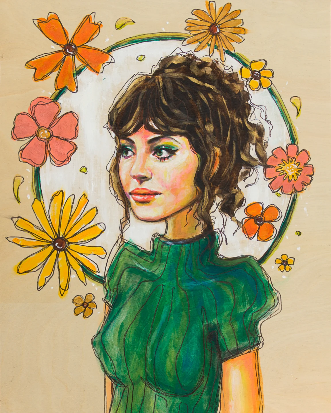 "FEELIN' GROOVY" 2017 - ACRYLIC ON WOOD PANEL
