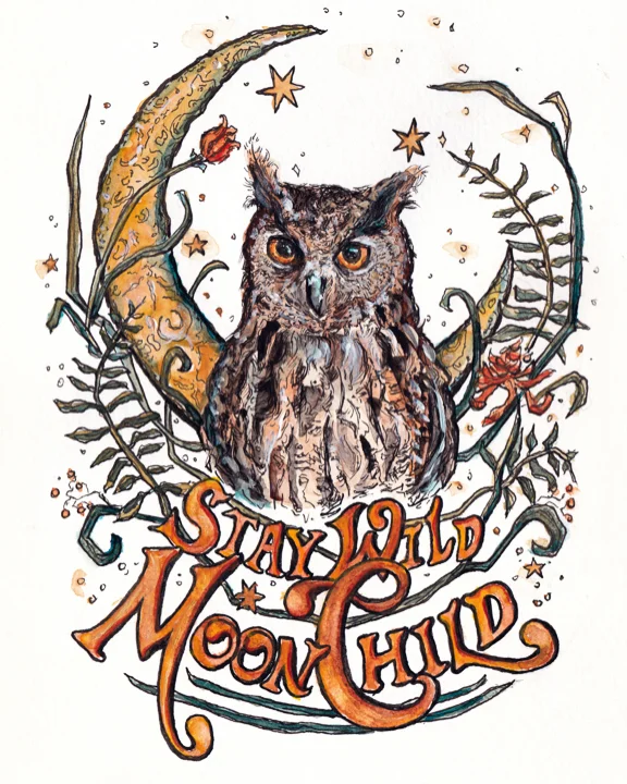 "STAY WILD" 2017 - INK & WATERCOLOR ON WATERCOLOR PAPER
