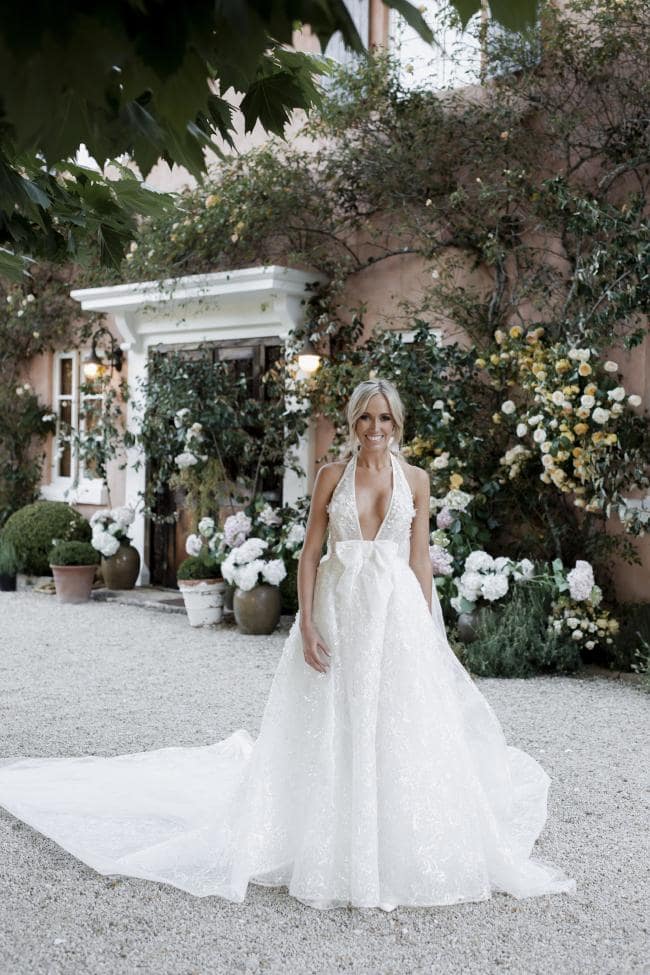 HR Real Bride Montarna Pitt at Redleaf, Wollombi in her Inbal Dror gown