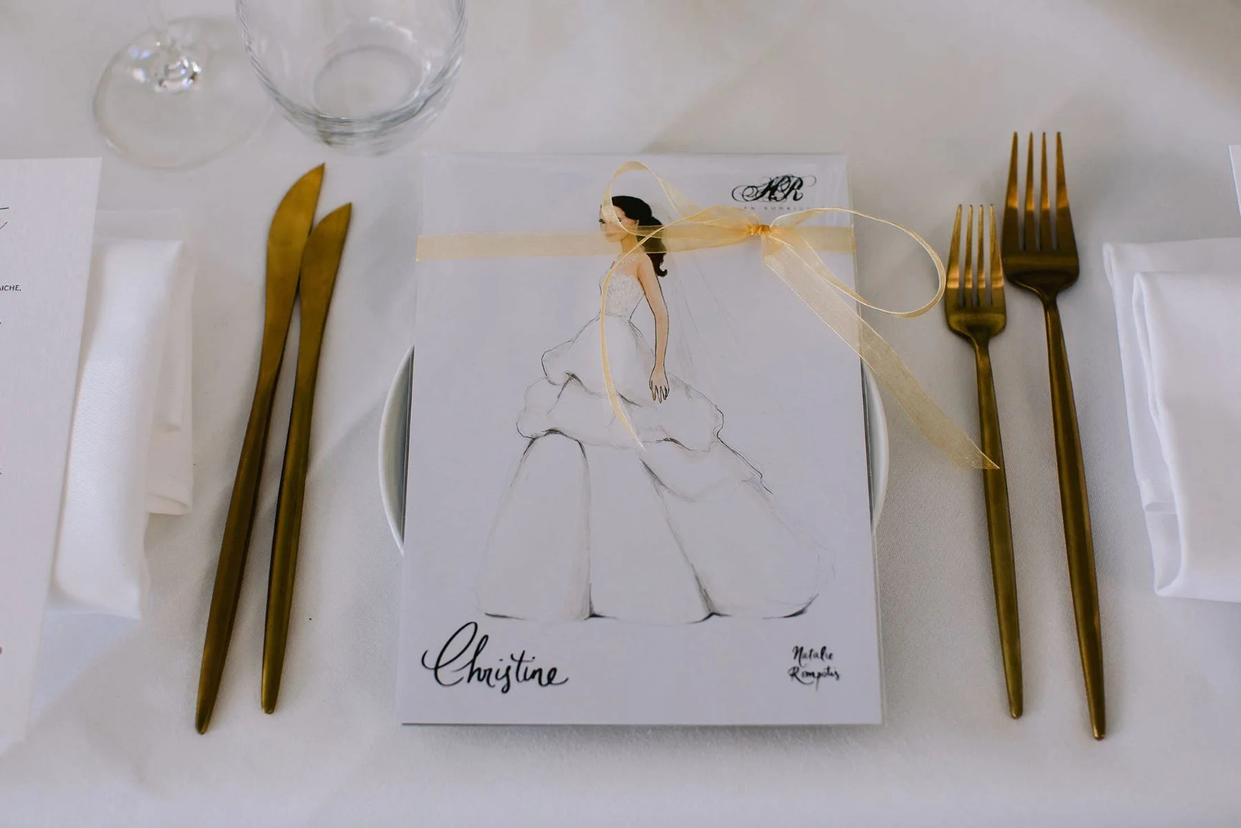 #HRBrides each received a bespoke Natalie Rompotis Bridal illustration