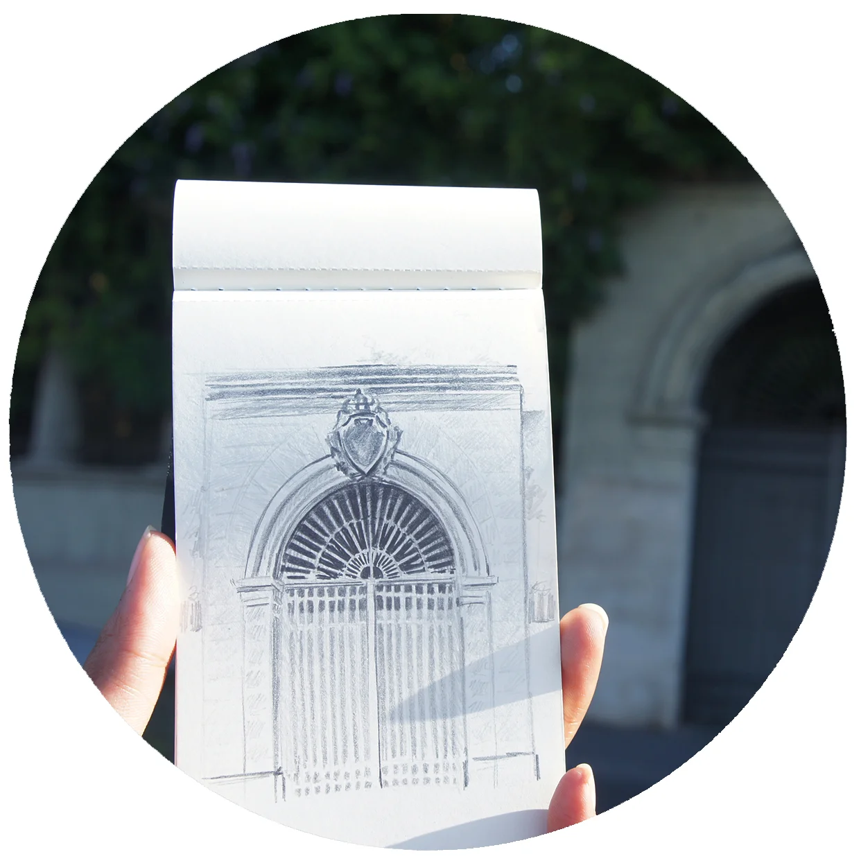 Moleskine Pocket Sketch Album. Palm sized and actually perfect.