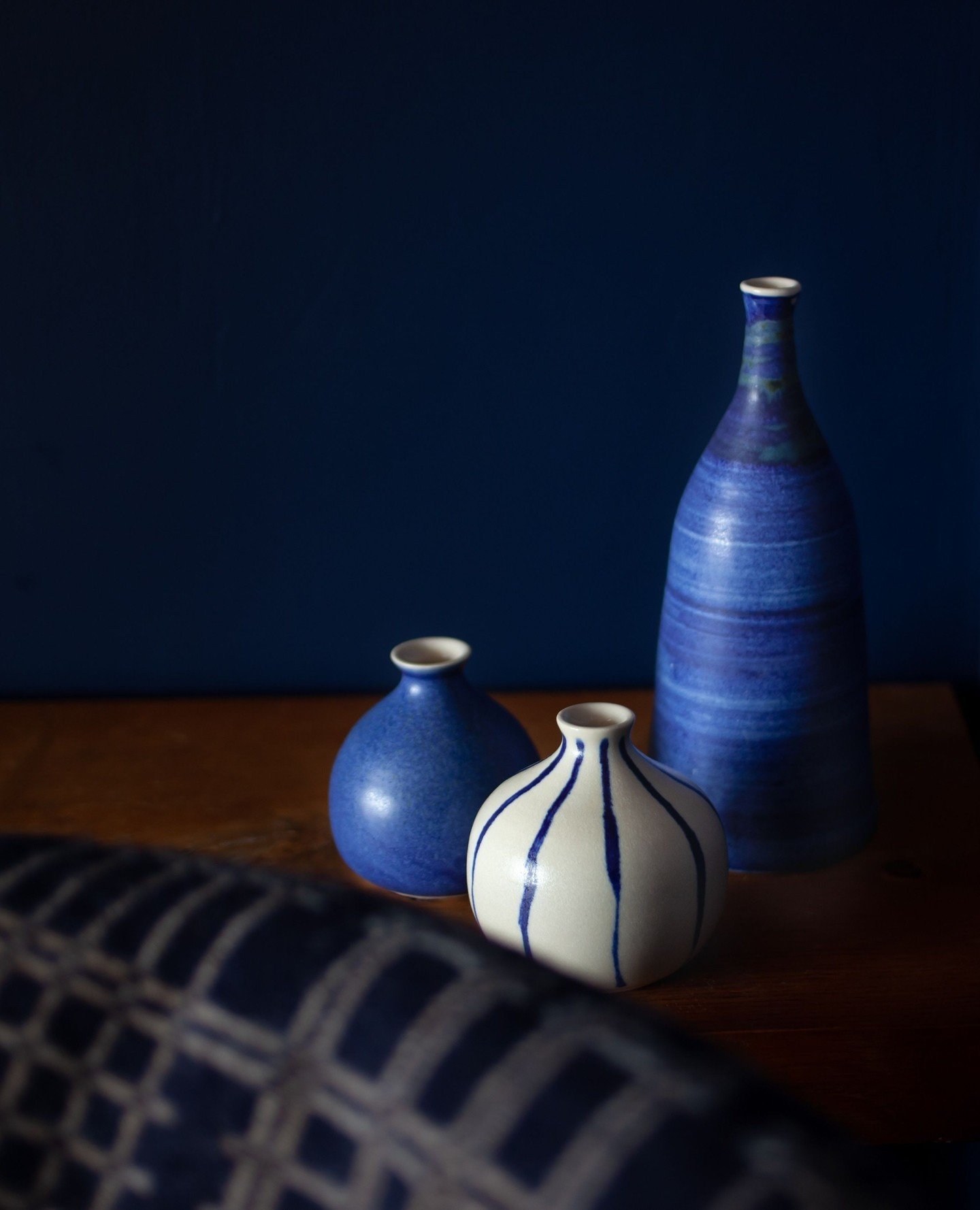 The cobalt collection is now live on my website. I'm so proud of these pieces, they've become a really special part of the journey the studio has been on over the last five years. So many of my glazes have changed, palettes and colours shifting over 