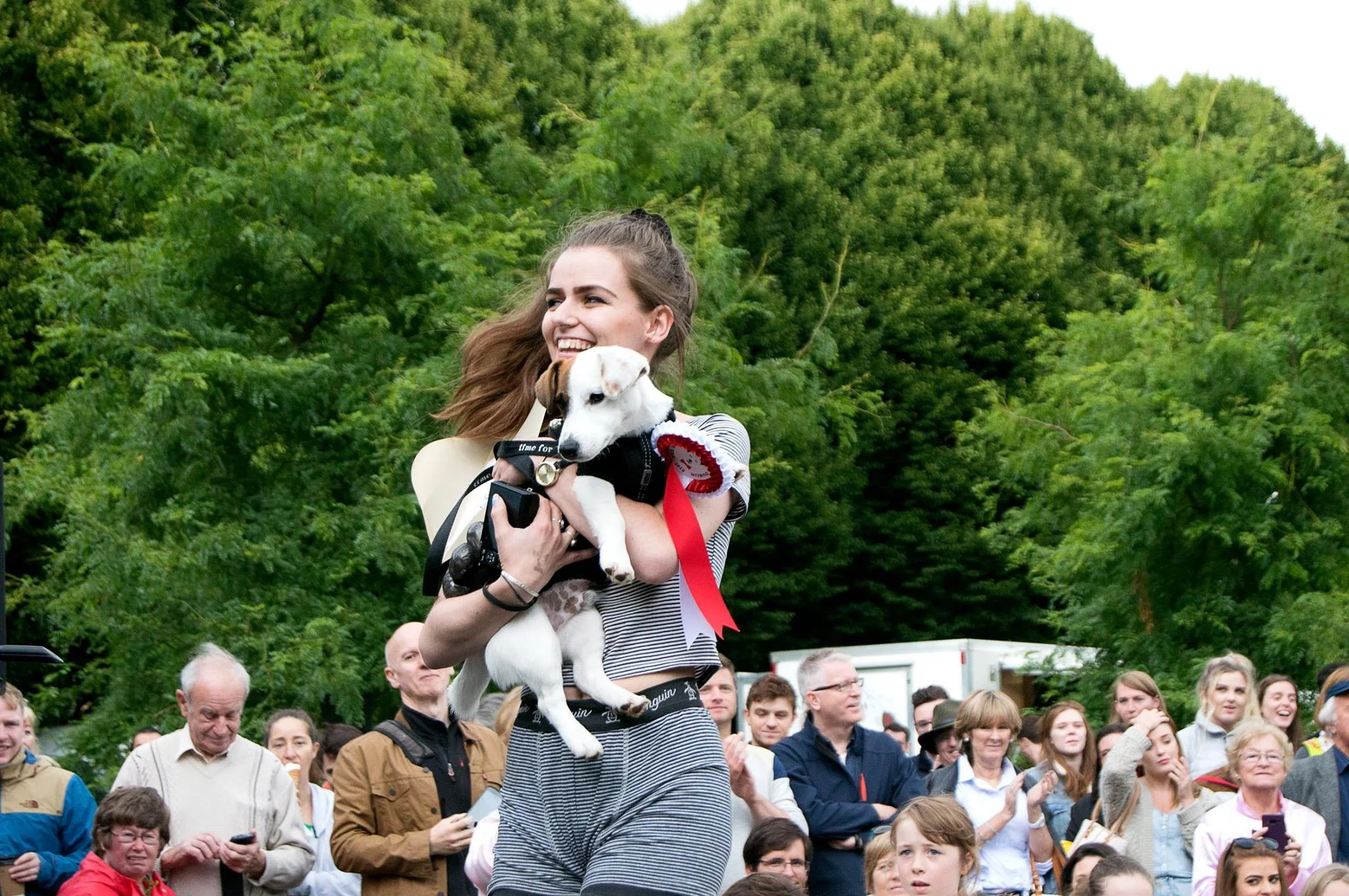 2nd RUNNER UP: Parker P the littlest bank robber, with his accomplice Charlotte.