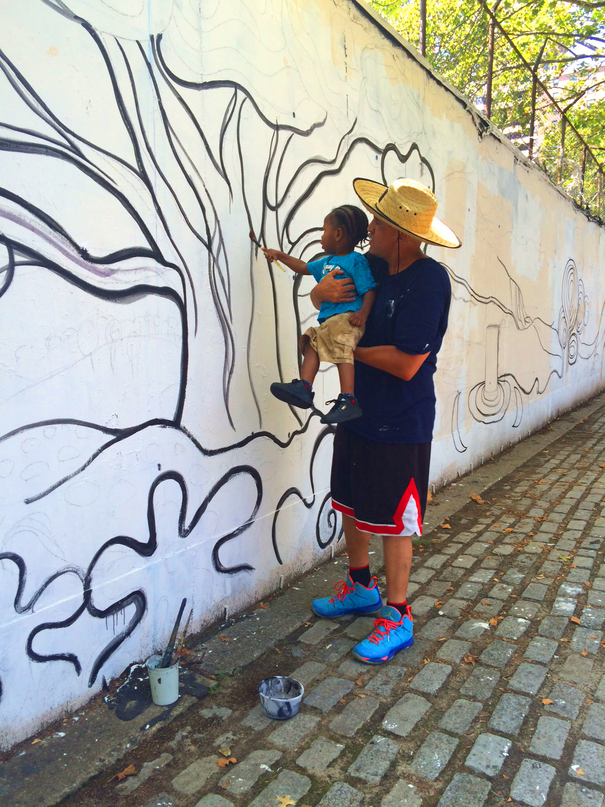My Current Mural in Progress in Bushwick Brooklyn
