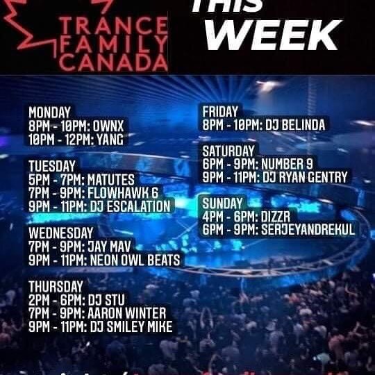 Wow what a week?! 🎶🤩🎶 much love to @trancefamcan 🇨🇦🍁🙏🏼 see you all in the mix! 🙌🏼

www.twitch.tv/trancefamilycanada

#trance #trancebutter #djescalation #trance4life #trancefamily #trancefamilysd #trancefamilyla #trancefamilysf #trancefamil