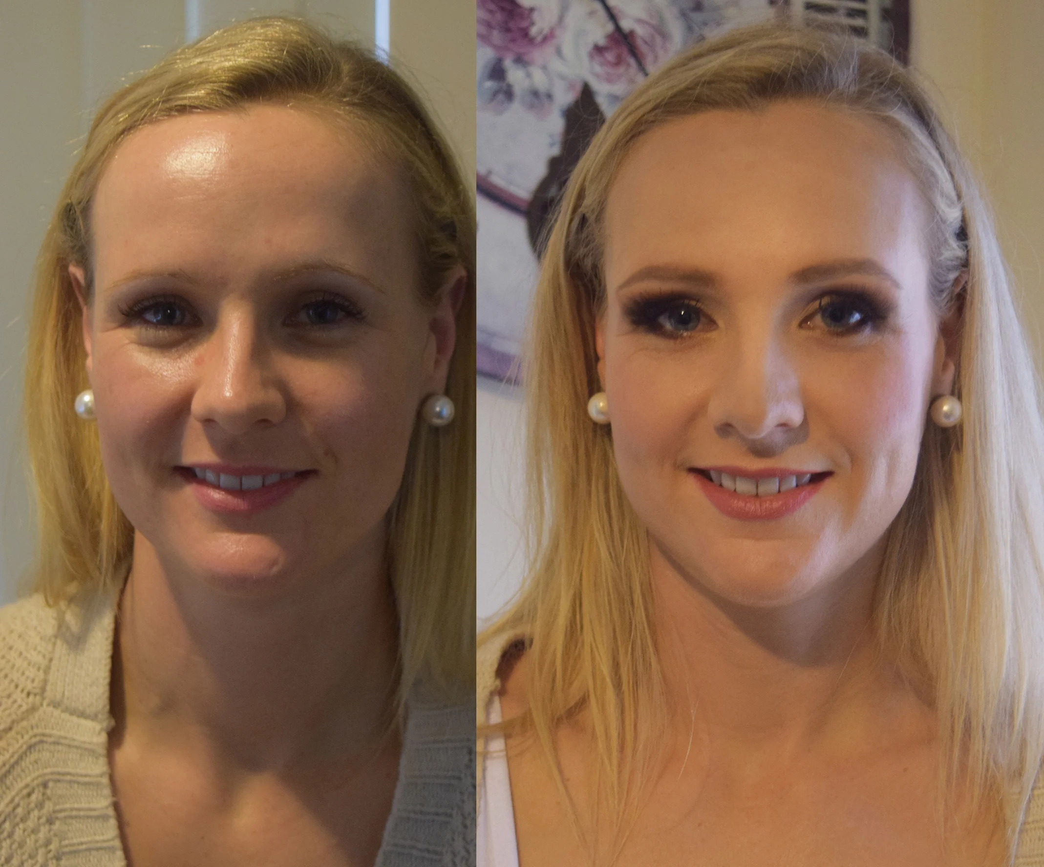 perth makeup artist before after blonde