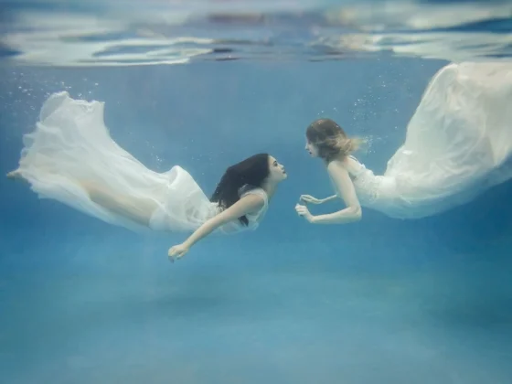 underwater bridal trash the dress