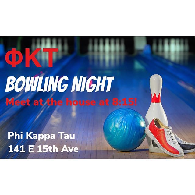Join us tonight for Bowing Night with ΦΚΤ! Meet at the house by 8:15!
The Best go Greek and Greeks go Phi Tau.
#ΦΚΤ #FallRush2019