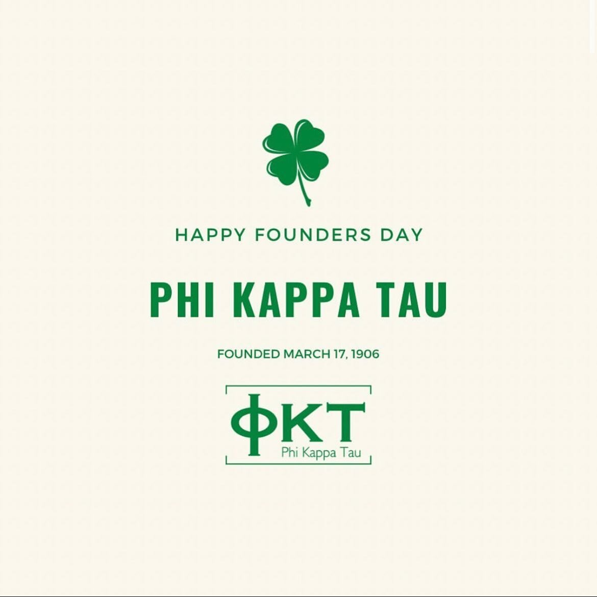 Happy Founders Day to us and all Phi Tau&rsquo;s around the country!
117 years ago, our 4 founders at Miami University of Ohio came together to form the organization that&rsquo;s made men of distinction across the country. To donate to our Founder&rs