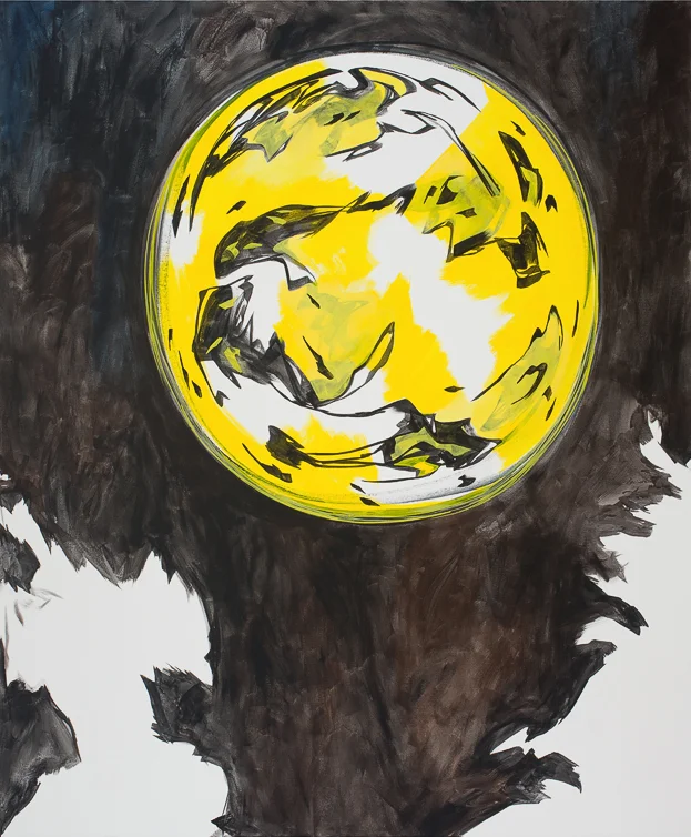Greet me with howls , 2013, acrylic on canvas, 72x60 in