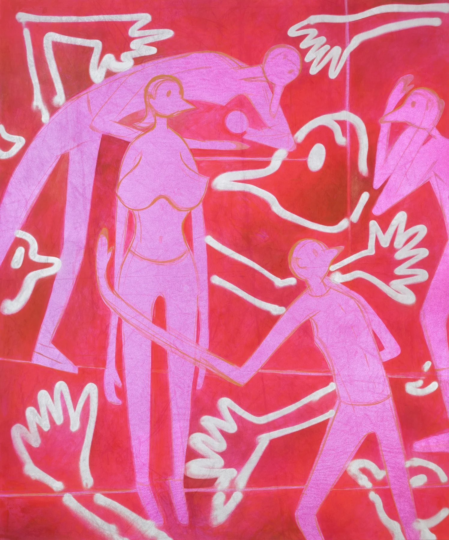 Put me out , 2017, acrylic on fabric, 72x60 in