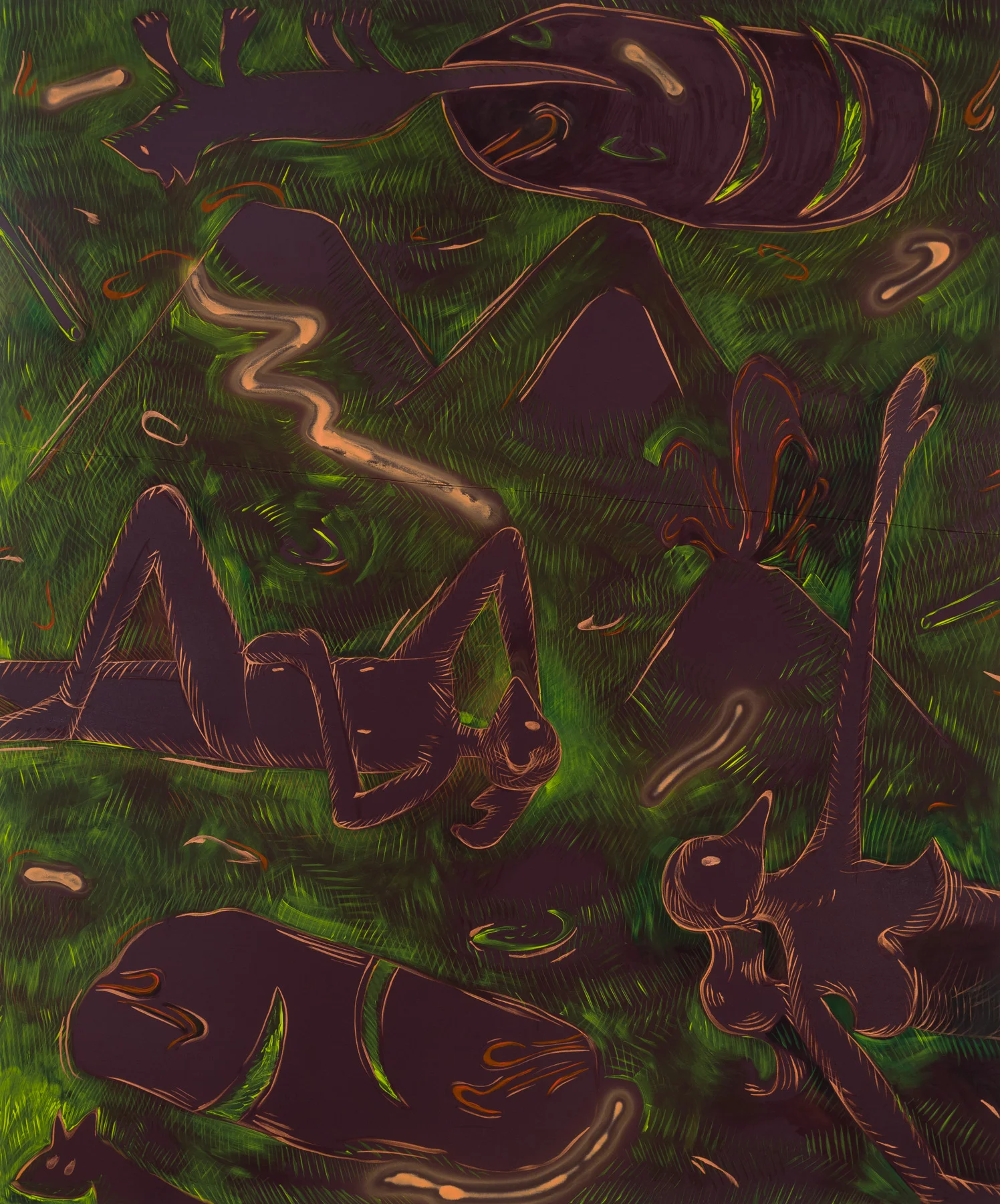 Not bad at all , 2017, acrylic on fabric, 72x60 in