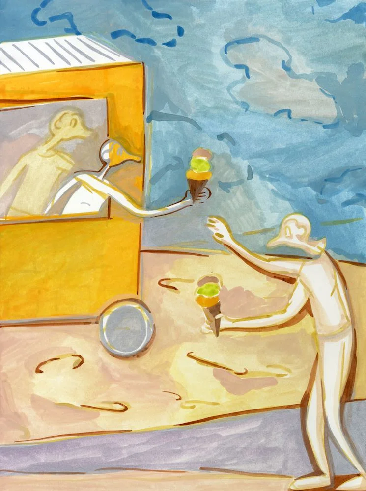 Say yes , 2019, watercolor on paper, 12x9 in
