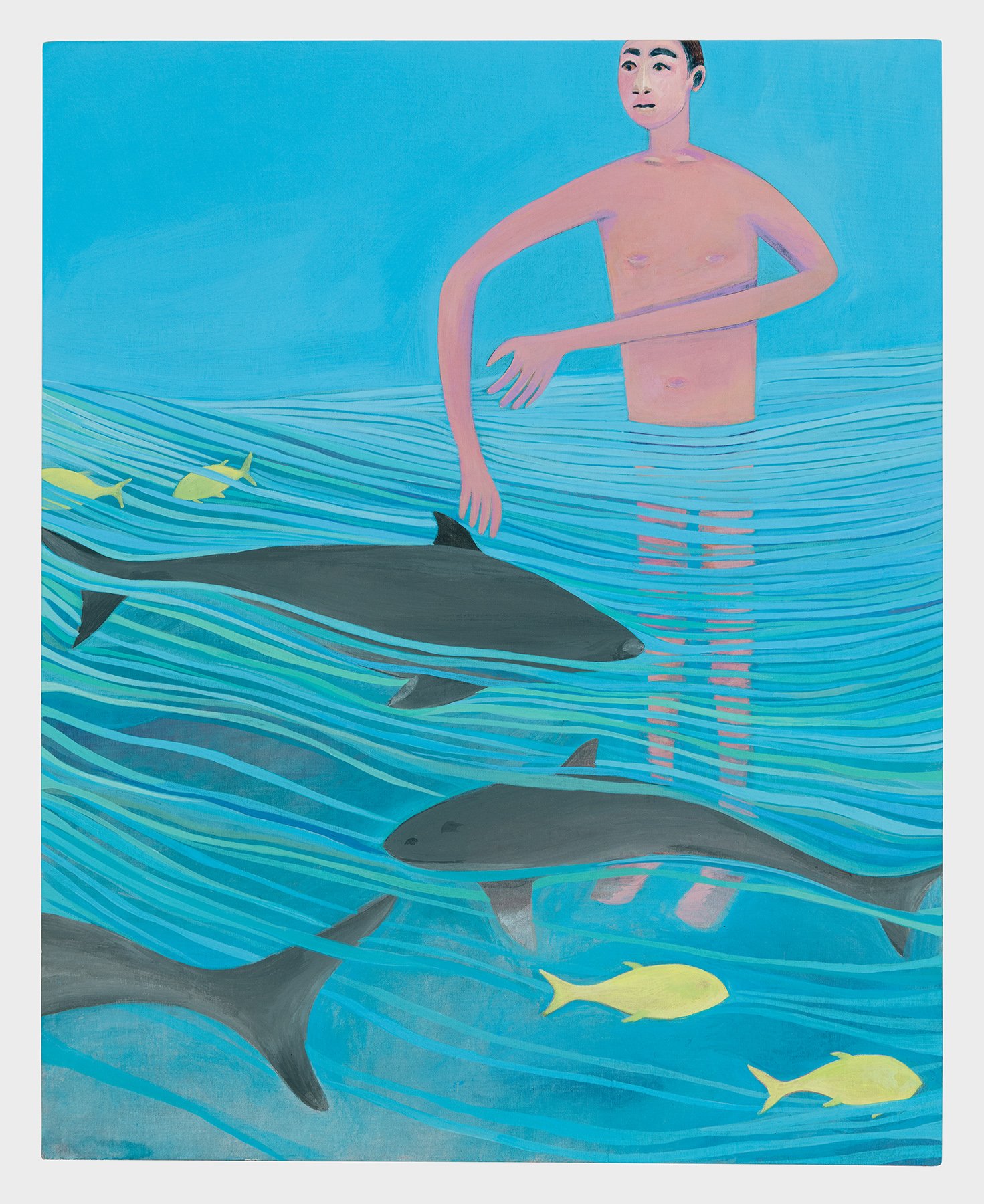    Wade    Acrylic on panel  10 × 8 inches 