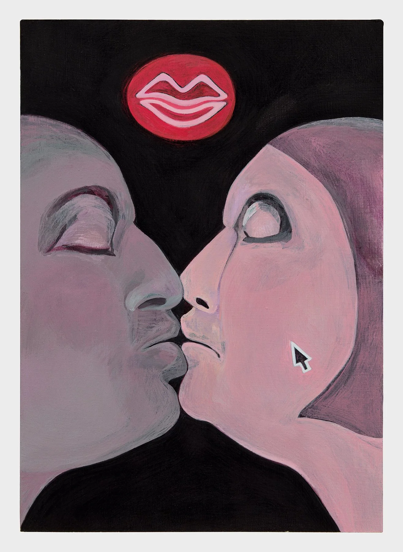    Kissing Booth    Acrylic on panel  7 × 5 inches 