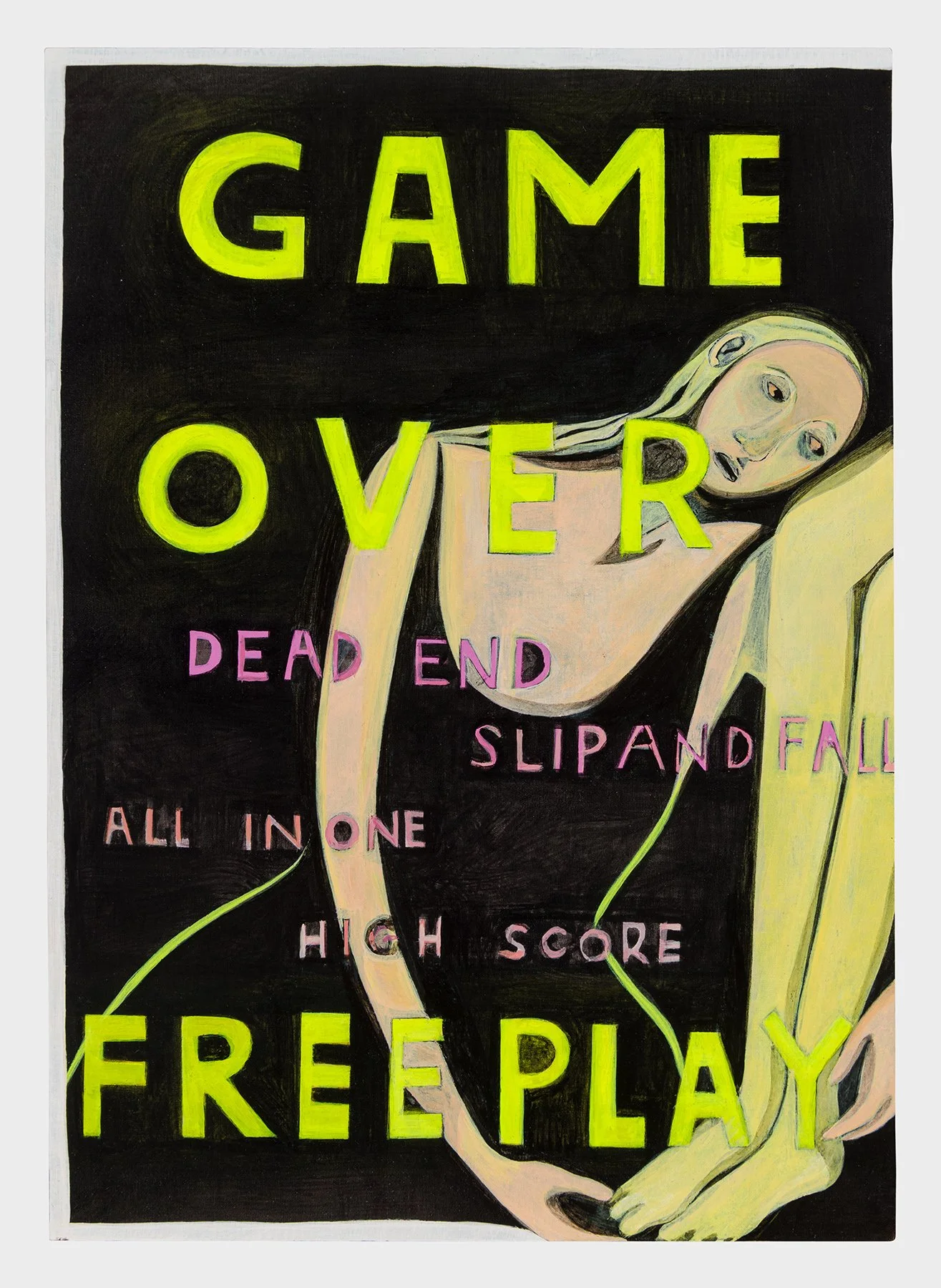    Game Over    Acrylic on panel  7 × 5 inches 
